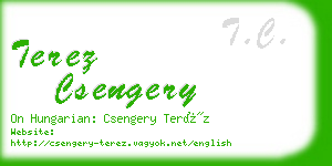 terez csengery business card